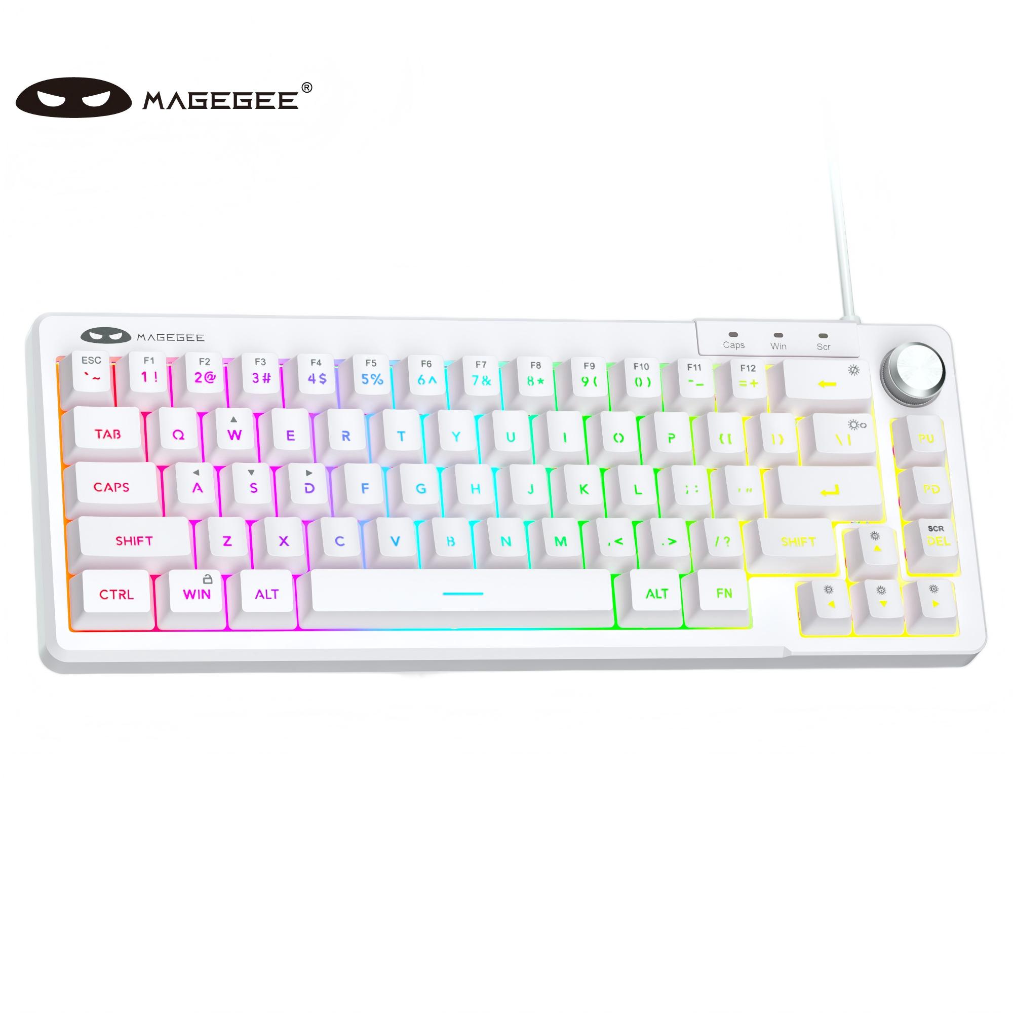 Keyboard Gaming Transparent - MageGee TS68 Mini 60% Membrane Keyboard,