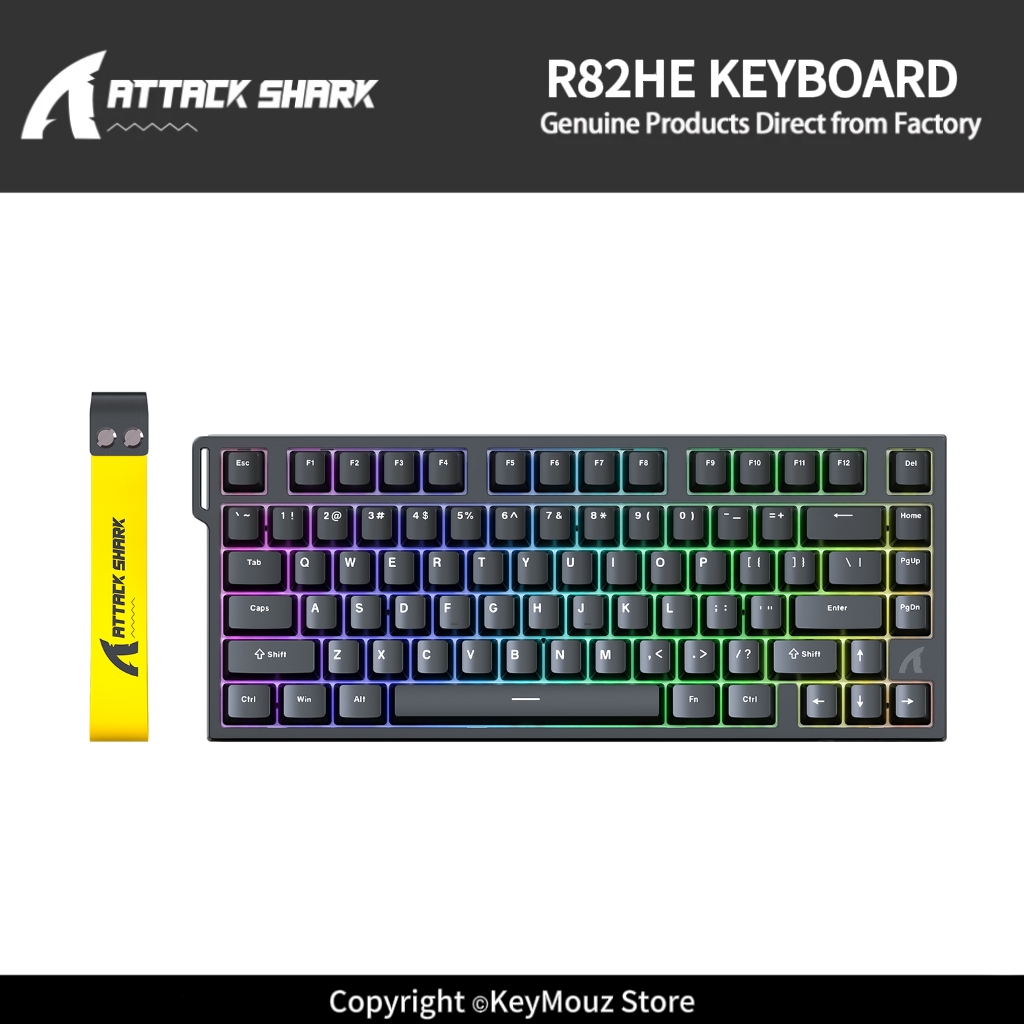 Gaming Keyboard Mini Mechanical - ATTACK SHARK R82HE Hot-Swap Magnetic Switch