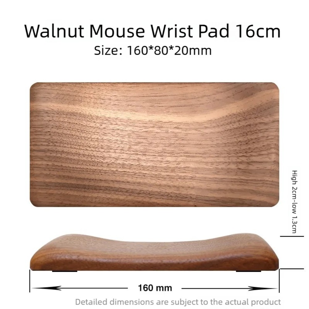 Wrist Rest Wood - Solid Wood Keyboard Holder Conforms To
