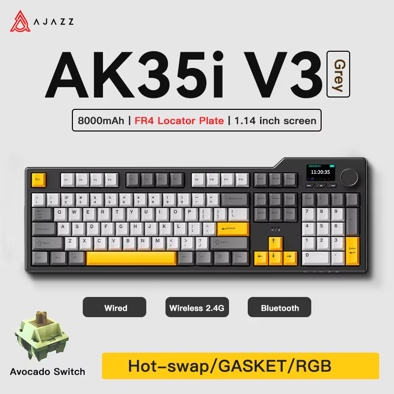 Ajazz AK35I V3 MAX Tri-mode Wi - đánh giá và giá Gaming Keyboard Tkl