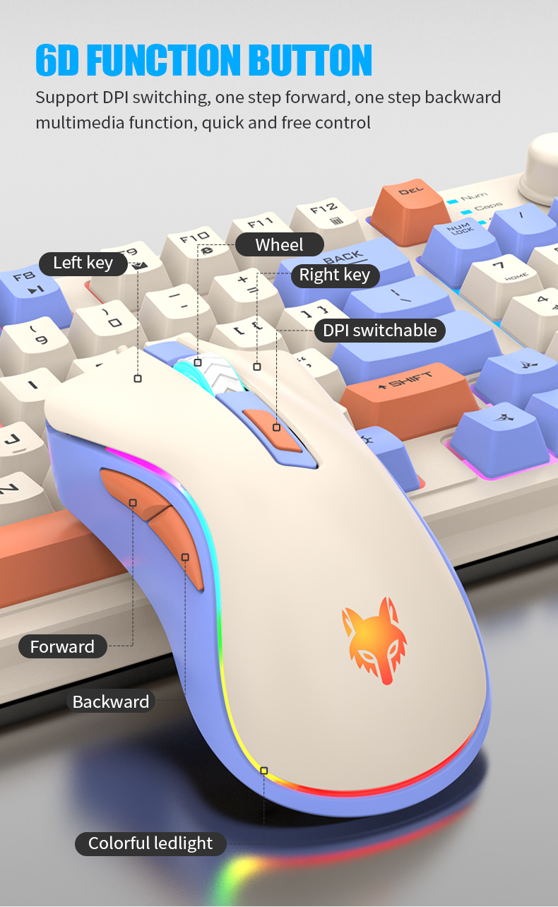 K820 USB Wired Gaming Keyboard - đánh giá và giá Gaming Keyboard Mouse Set
