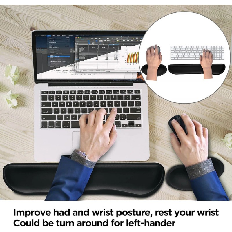 Ergonomic Keyboard Wrist Rest  - đánh giá và giá Gaming Keyboard Mouse Set