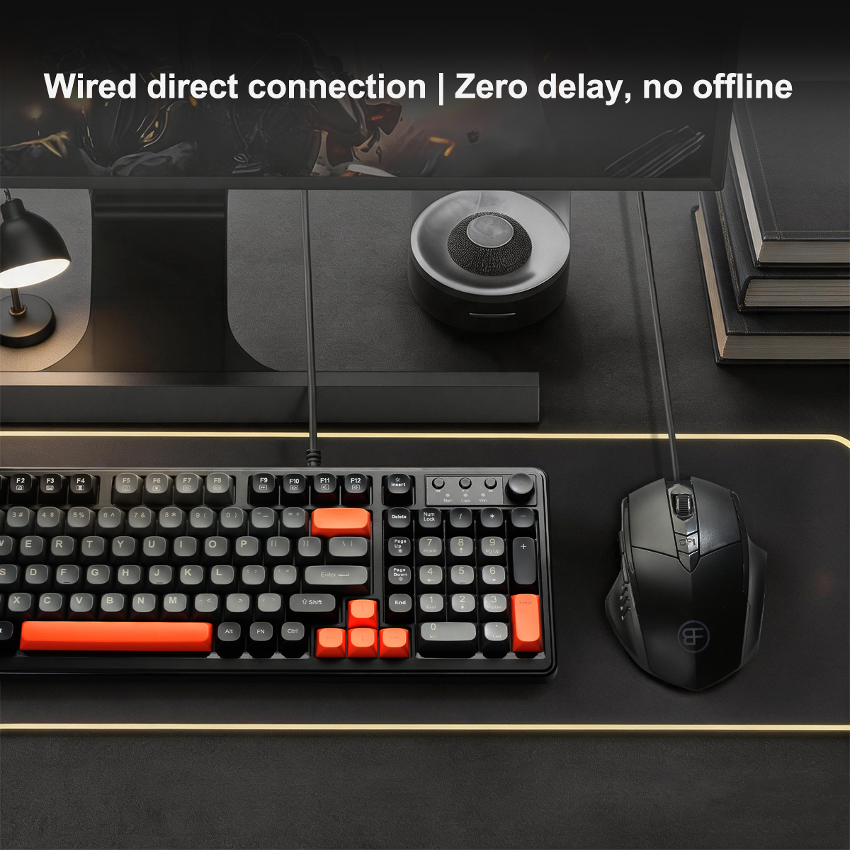 RGB Keyboard and Mouse, Wired  - đánh giá và giá Gaming Keyboard Mouse Set