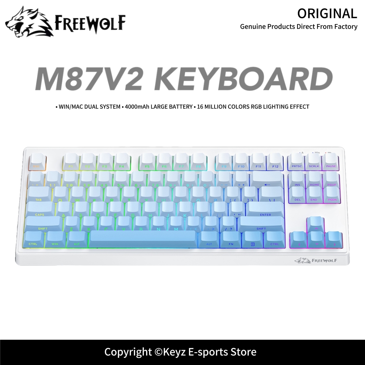 Tri-Mode Gaming Keyboard FREEW - đánh giá và giá Keyboard Gaming Transparent