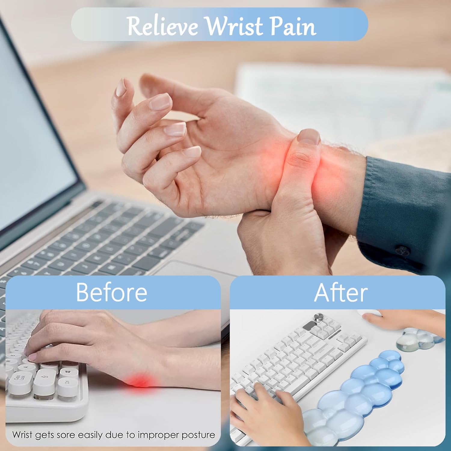 Ergonomic Cloud Wrist Support  - đánh giá và giá Keyboard Mouse Bundle Gaming