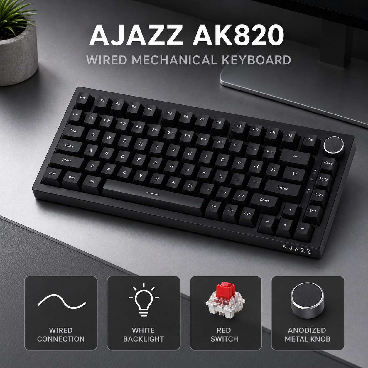 AJAZZ AK820 Wireless Mechanica - đánh giá và giá Gaming Keyboard Budget