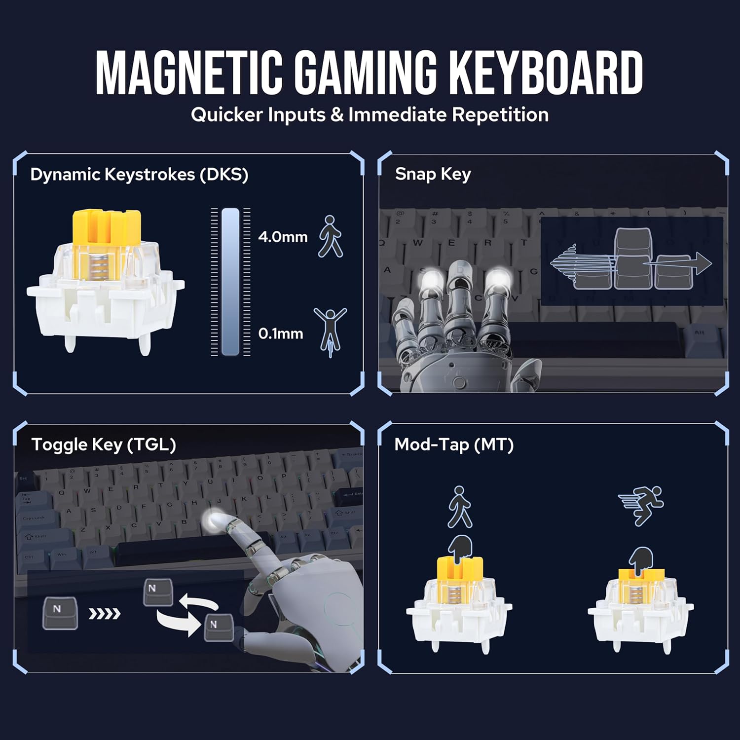 AJAZZ AK680 MAX 68 Keys Wired  - đánh giá và giá Keyboard Gaming Mac