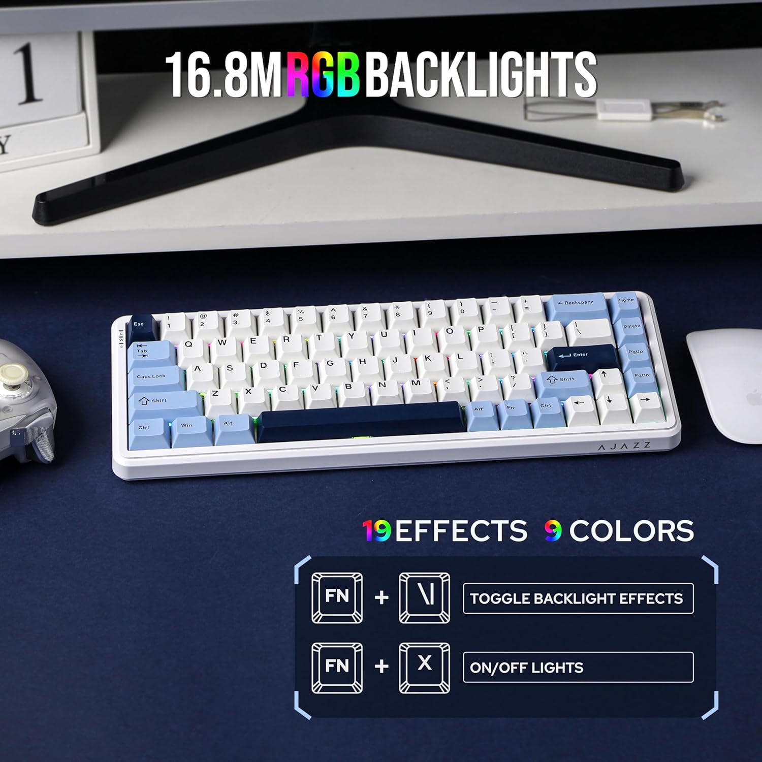 AJAZZ AK680 MAX 68 Keys Wired  - đánh giá và giá Keyboard Gaming Mac