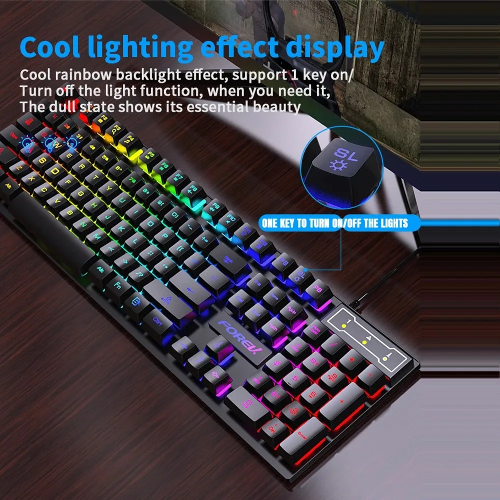 104 Key Backlit Mechanical Key - đánh giá và giá Keyboard Mouse Bundle Gaming