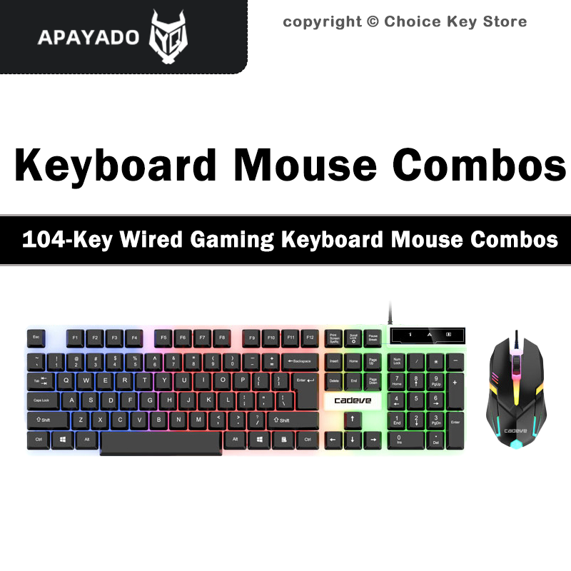 APAYADO LDK9122 Wired Gaming K - đánh giá và giá Gaming Keyboard Mouse Set