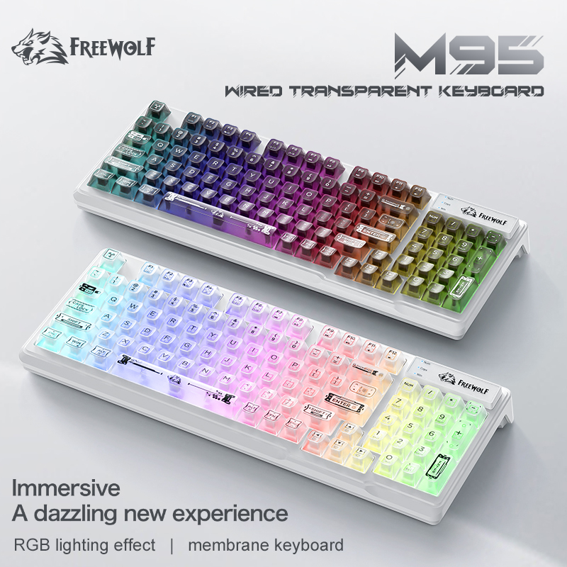Wired RGB Transparent Keyboard - đánh giá và giá Keyboard Gaming Transparent