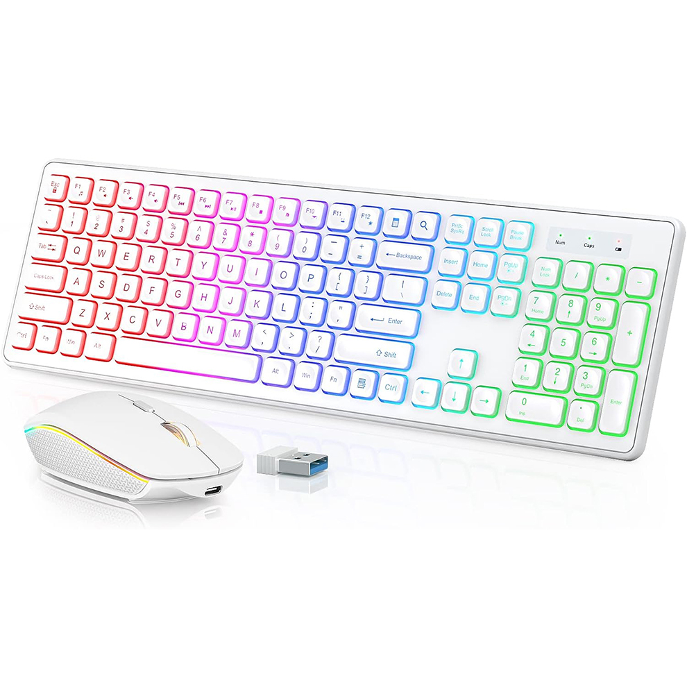 Backlit Wireless Keyboard and  - đánh giá và giá Gaming Keyboard Mouse Set